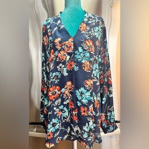 Violet & Claire Navy Floral Blouse